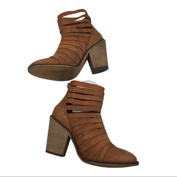 Free People Hybrid Strappy Leather Bootie - 37 - Picture 4 of 11